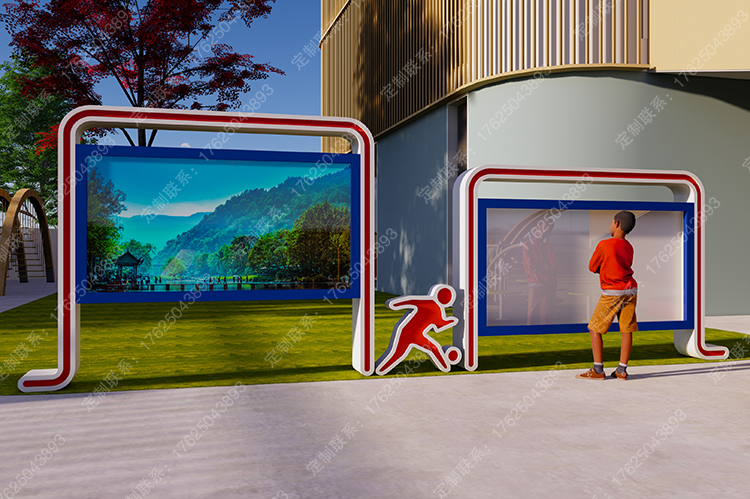 學(xué)?？ㄍㄟ\(yùn)動(dòng)宣傳欄長(zhǎng)廊